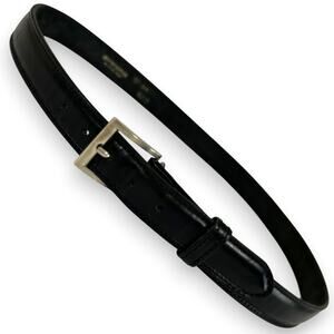 Leather Dress Belt Genuine Leather 40 Black Fits 38-42 1.25" Wide Made In Italy